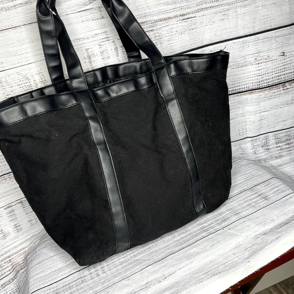 Victoria's Secret Black Shoulder Tote Bag Large - Picture 3 of 3